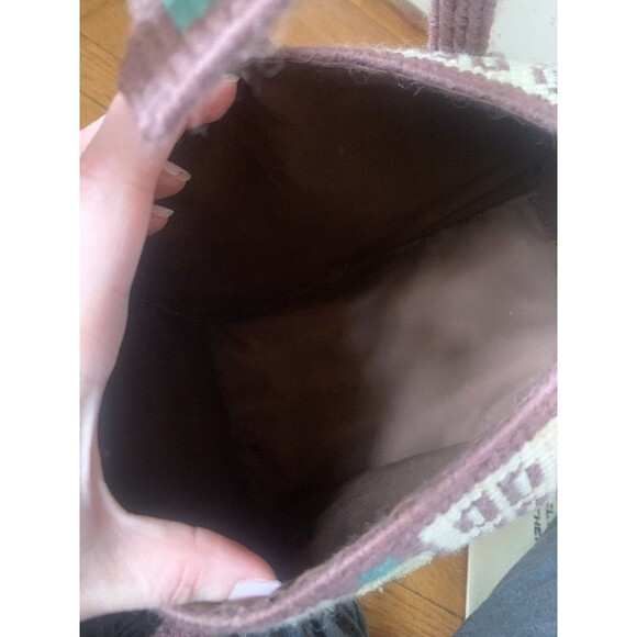 Vintage Needlepoint Tote Bag Monogram – Handmade Canvas Yarn Hippie Purse - Picture 5 of 8